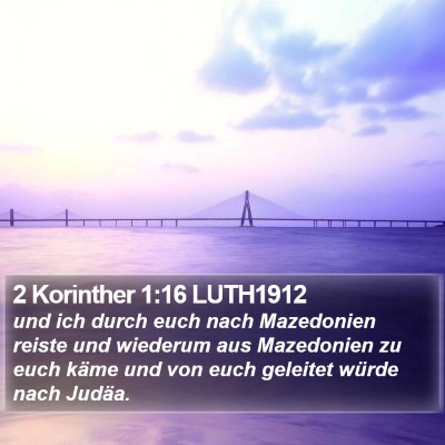 2 Korinther 1:16 LUTH1912 Bible Verse Image