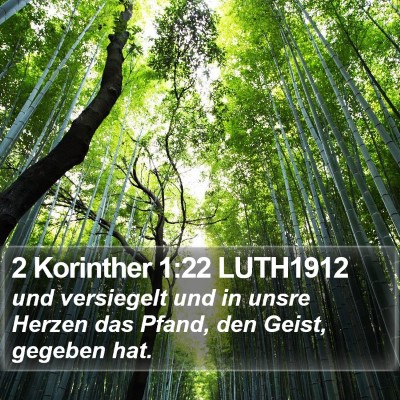 2 Korinther 1:22 LUTH1912 Bible Verse Image
