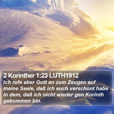 2 Korinther 1:23 LUTH1912 Bible Verse Image