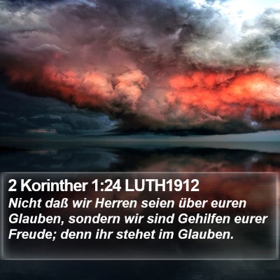 2 Korinther 1:24 LUTH1912 Bible Verse Image