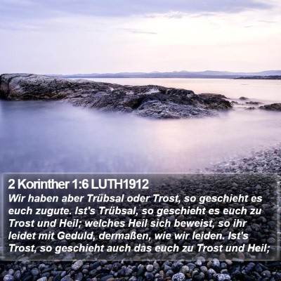 2 Korinther 1:6 LUTH1912 Bible Verse Image