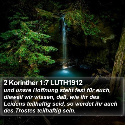 2 Korinther 1:7 LUTH1912 Bible Verse Image