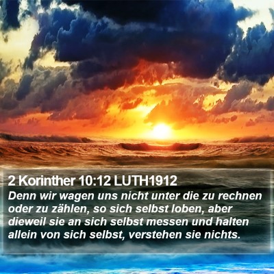 2 Korinther 10:12 LUTH1912 Bible Verse Image