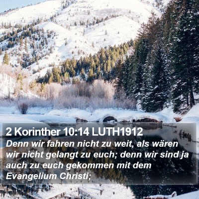 2 Korinther 10:14 LUTH1912 Bible Verse Image