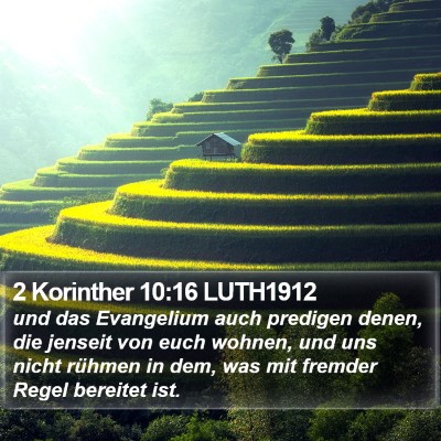 2 Korinther 10:16 LUTH1912 Bible Verse Image