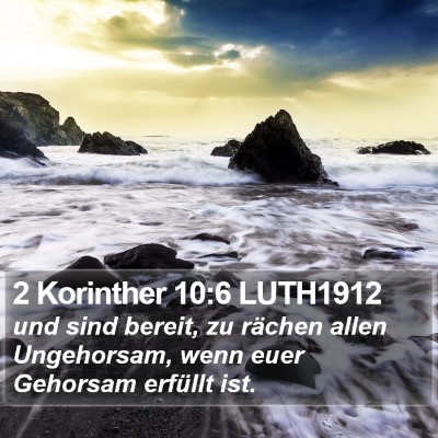2 Korinther 10:6 LUTH1912 Bible Verse Image