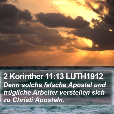 2 Korinther 11:13 LUTH1912 Bible Verse Image