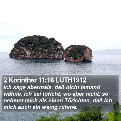 2 Korinther 11:16 LUTH1912 Bible Verse Image