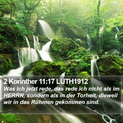 2 Korinther 11:17 LUTH1912 Bible Verse Image