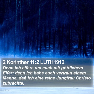 2 Korinther 11:2 LUTH1912 Bible Verse Image