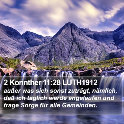 2 Korinther 11:28 LUTH1912 Bible Verse Image