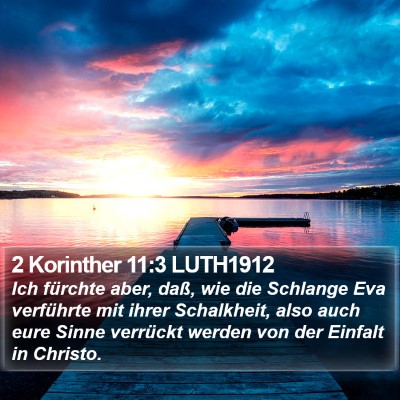 2 Korinther 11:3 LUTH1912 Bible Verse Image