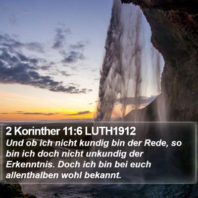 2 Korinther 11:6 LUTH1912 Bible Verse Image
