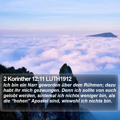 2 Korinther 12:11 LUTH1912 Bible Verse Image