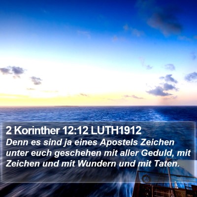 2 Korinther 12:12 LUTH1912 Bible Verse Image