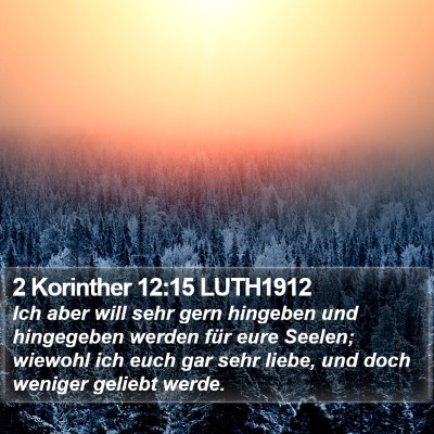 2 Korinther 12:15 LUTH1912 Bible Verse Image