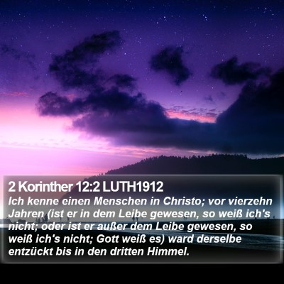 2 Korinther 12:2 LUTH1912 Bible Verse Image