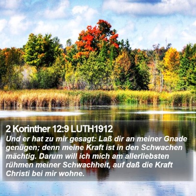 2 Korinther 12:9 LUTH1912 Bible Verse Image