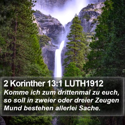 2 Korinther 13:1 LUTH1912 Bible Verse Image