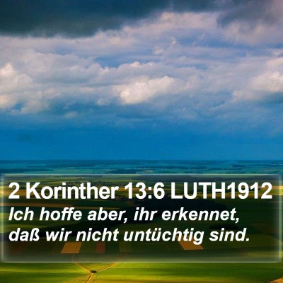 2 Korinther 13:6 LUTH1912 Bible Verse Image
