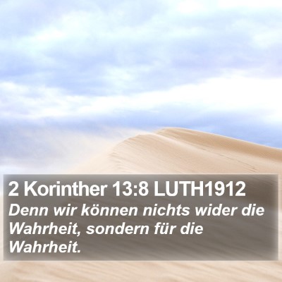 2 Korinther 13:8 LUTH1912 Bible Verse Image