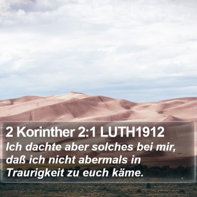2 Korinther 2:1 LUTH1912 Bible Verse Image