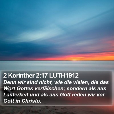 2 Korinther 2:17 LUTH1912 Bible Verse Image