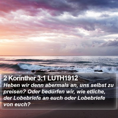 2 Korinther 3:1 LUTH1912 Bible Verse Image