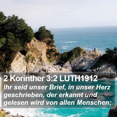 2 Korinther 3:2 LUTH1912 Bible Verse Image