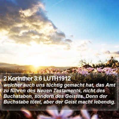 2 Korinther 3:6 LUTH1912 Bible Verse Image