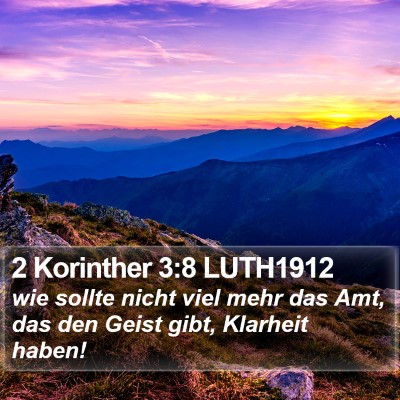 2 Korinther 3:8 LUTH1912 Bible Verse Image