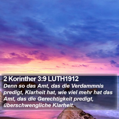 2 Korinther 3:9 LUTH1912 Bible Verse Image