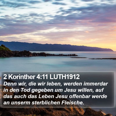 2 Korinther 4:11 LUTH1912 Bible Verse Image