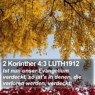 2 Korinther 4:3 LUTH1912 Bible Verse Image