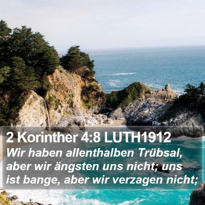 2 Korinther 4:8 LUTH1912 Bible Verse Image