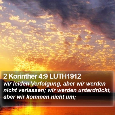 2 Korinther 4:9 LUTH1912 Bible Verse Image