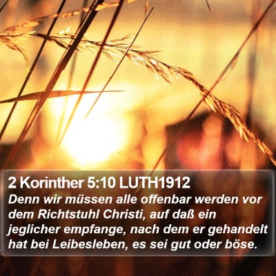 2 Korinther 5:10 LUTH1912 Bible Verse Image