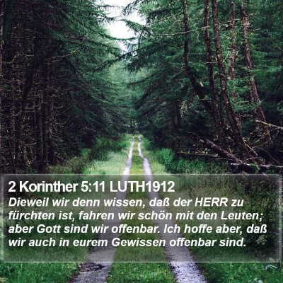 2 Korinther 5:11 LUTH1912 Bible Verse Image