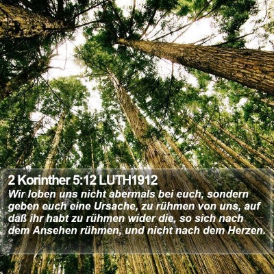 2 Korinther 5:12 LUTH1912 Bible Verse Image