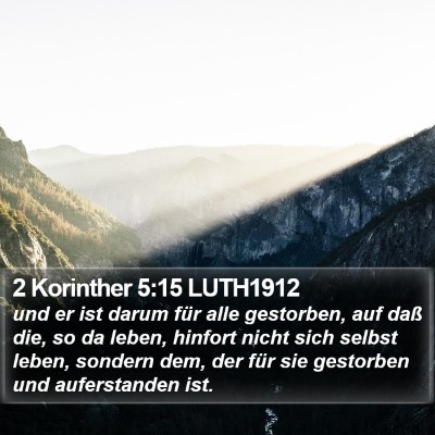 2 Korinther 5:15 LUTH1912 Bible Verse Image