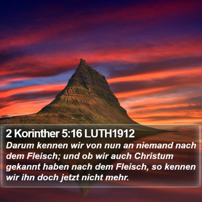 2 Korinther 5:16 LUTH1912 Bible Verse Image