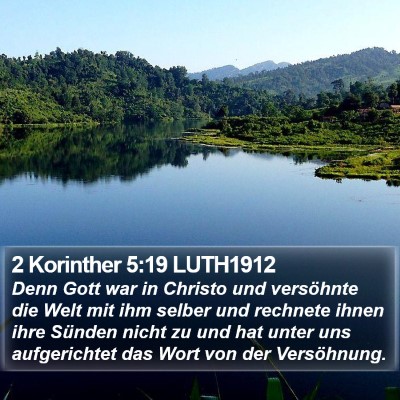 2 Korinther 5:19 LUTH1912 Bible Verse Image