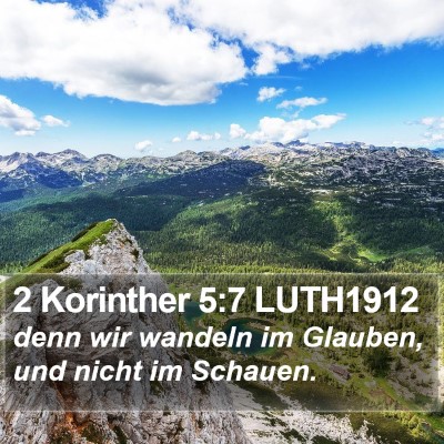 2 Korinther 5:7 LUTH1912 Bible Verse Image