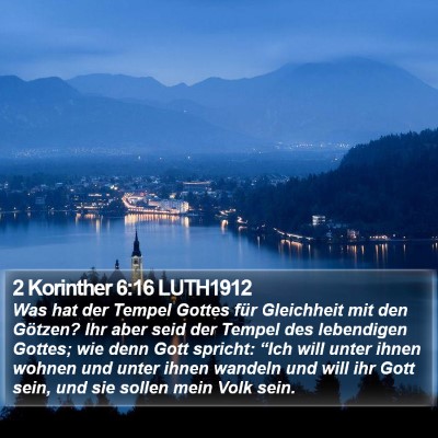2 Korinther 6:16 LUTH1912 Bible Verse Image