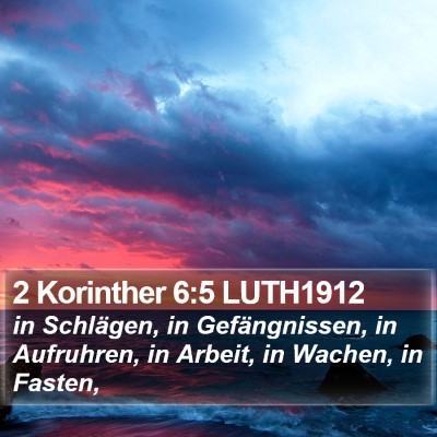 2 Korinther 6:5 LUTH1912 Bible Verse Image