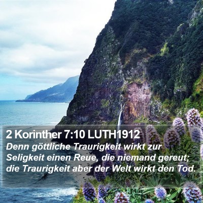 2 Korinther 7:10 LUTH1912 Bible Verse Image
