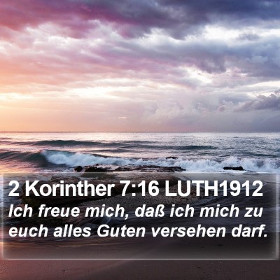 2 Korinther 7:16 LUTH1912 Bible Verse Image