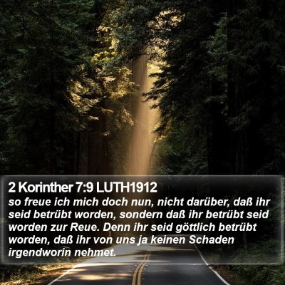 2 Korinther 7:9 LUTH1912 Bible Verse Image