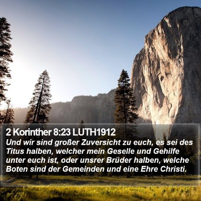 2 Korinther 8:23 LUTH1912 Bible Verse Image