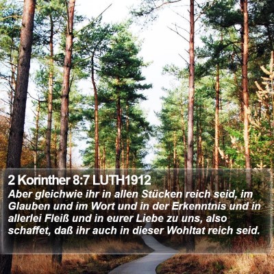 2 Korinther 8:7 LUTH1912 Bible Verse Image